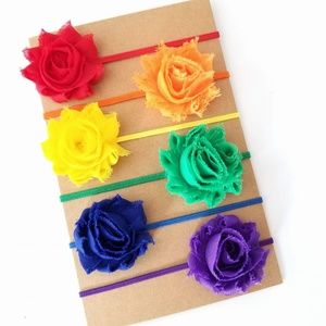 Set of 6 Baby Headbands, Handmade & RTS